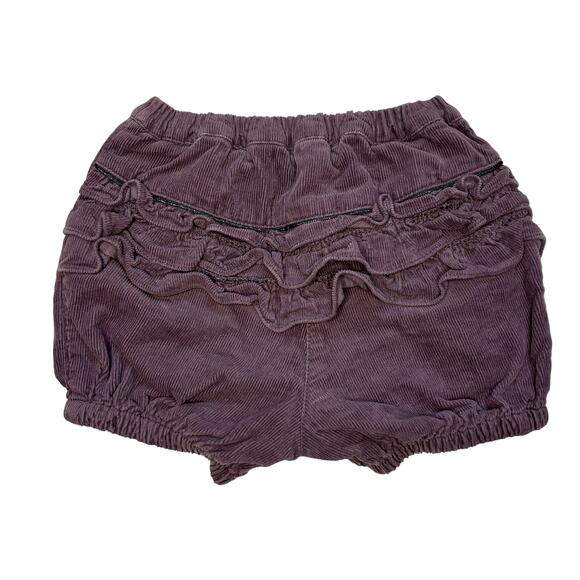 Baby Boden Purple Corduroy Ruffle Shorts - Size 6-12 Months - Picture 1 of 4